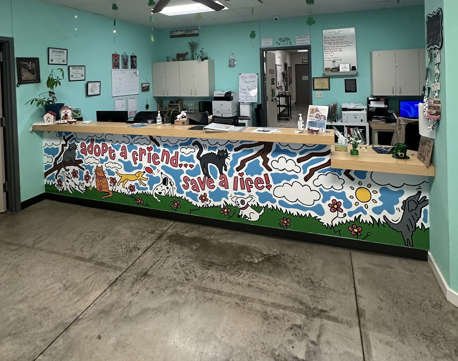 animal shelter mural