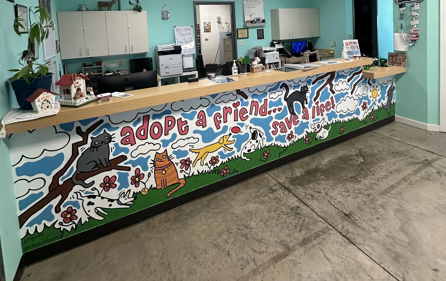 animal shelter mural