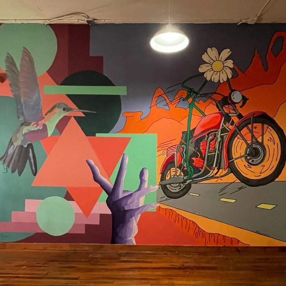 upstairs mural